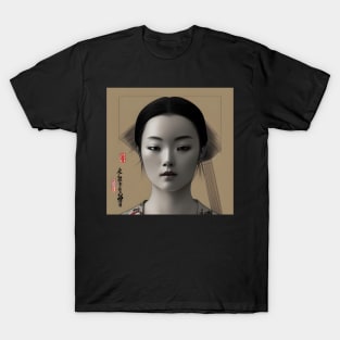 Beaux Animes Art, Ukiyo-e Irezumi Japanese Anime Girl Illustration Design T-Shirt